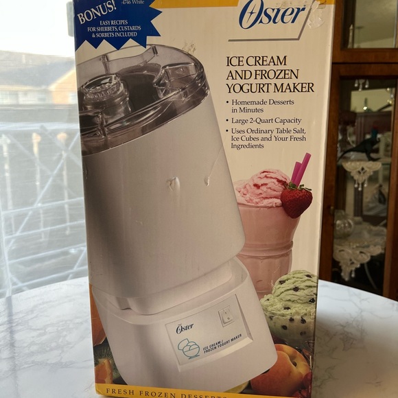 Kitchen Vintage 1993 Oster Designer Ice Cream Frozen Yogurt Maker